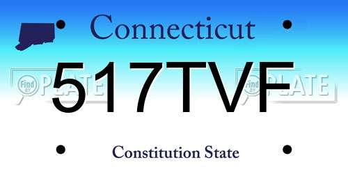 517TVF Connecticut License Plate