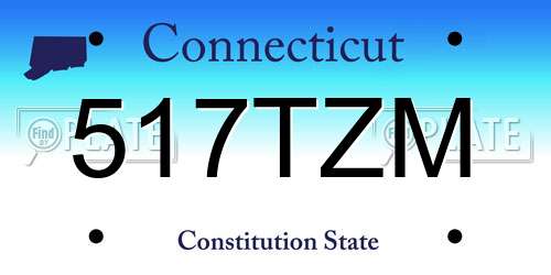 517TZM Connecticut License Plate