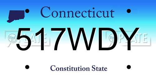 517WDY Connecticut License Plate