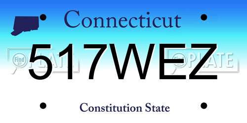 517WEZ Connecticut License Plate