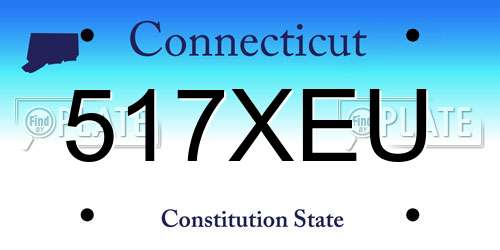 517XEU Connecticut License Plate