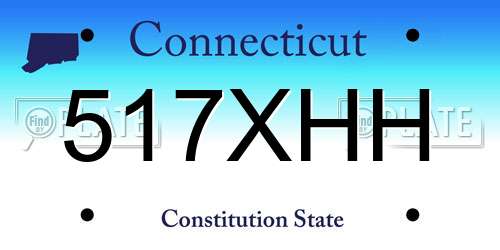 517XHH Connecticut License Plate