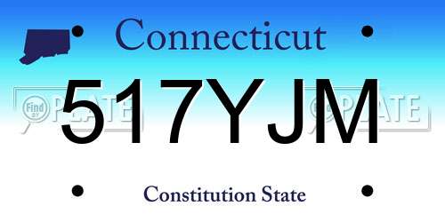 517YJM Connecticut License Plate