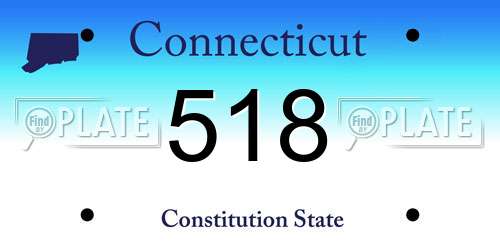 518 Connecticut License Plate