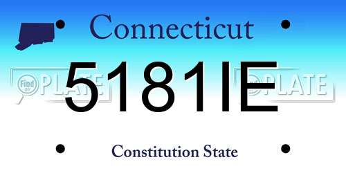 5181IE Connecticut License Plate