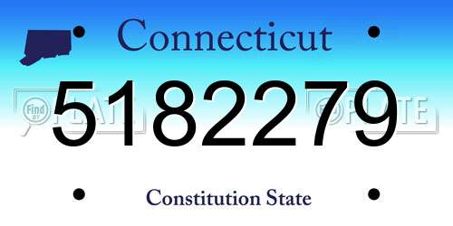 5182279 Connecticut License Plate