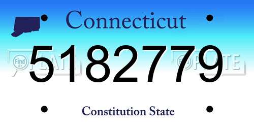 5182779 Connecticut License Plate