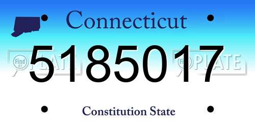 5185017 Connecticut License Plate