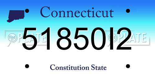 51850I2 Connecticut License Plate