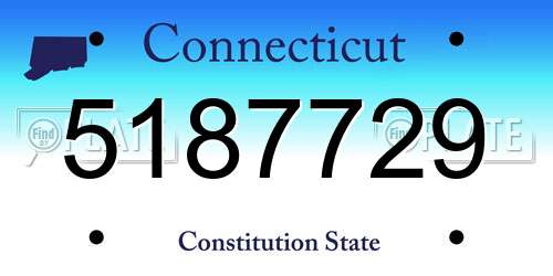5187729 Connecticut License Plate