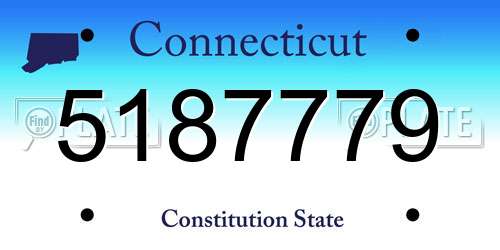 5187779 Connecticut License Plate