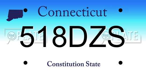 518DZS Connecticut License Plate