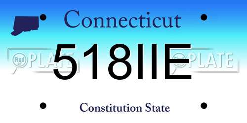 518IIE Connecticut License Plate