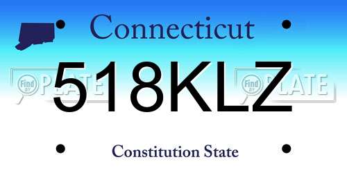 518KLZ Connecticut License Plate