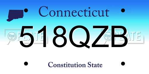518QZB Connecticut License Plate