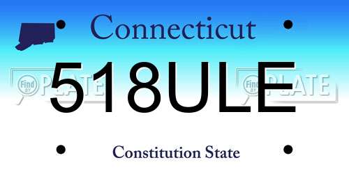 518ULE Connecticut License Plate