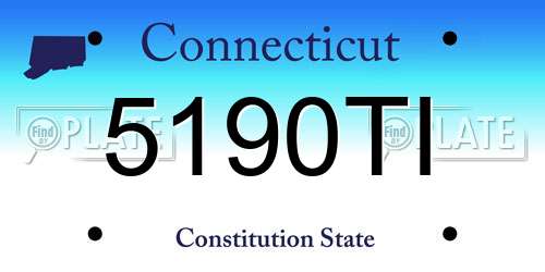5190TI Connecticut License Plate