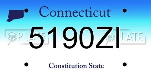 5190ZI Connecticut License Plate