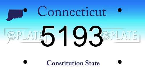 5193 Connecticut License Plate