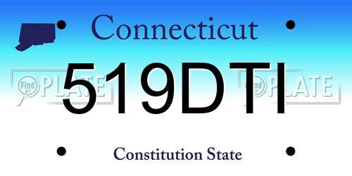 519DTI Connecticut License Plate