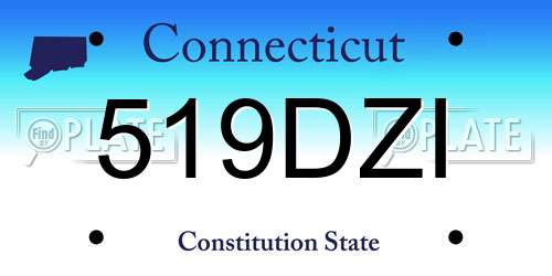 519DZI Connecticut License Plate
