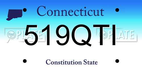 519QTI Connecticut License Plate
