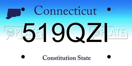 519QZI Connecticut License Plate