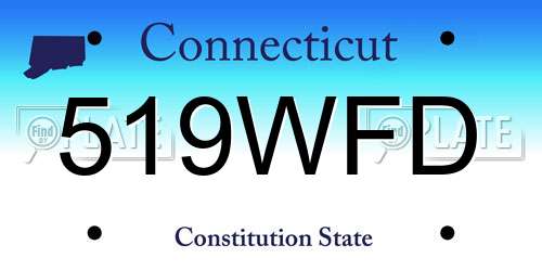 519WFD Connecticut License Plate