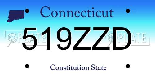 519ZZD Connecticut License Plate