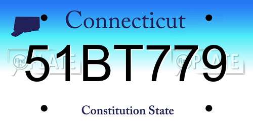 51BT779 Connecticut License Plate