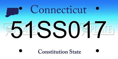 51SS017 Connecticut License Plate