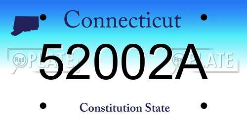 52002A Connecticut License Plate
