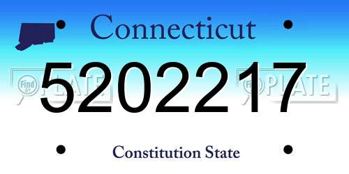 5202217 Connecticut License Plate