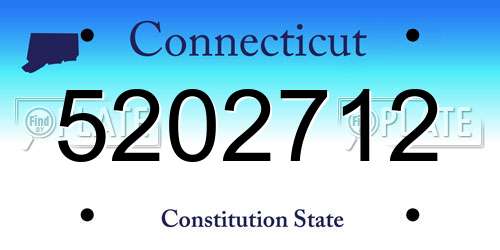 5202712 Connecticut License Plate
