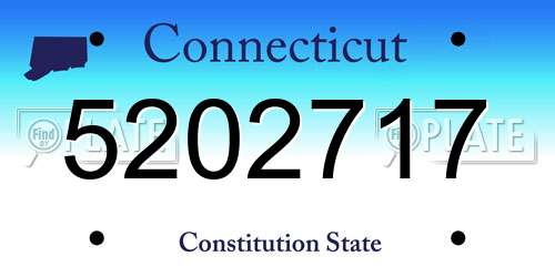 5202717 Connecticut License Plate