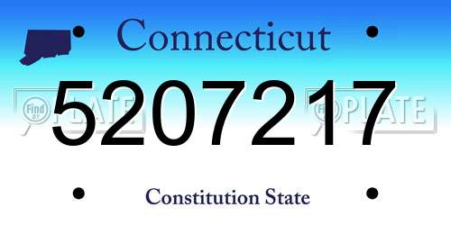 5207217 Connecticut License Plate