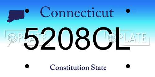5208CL Connecticut License Plate