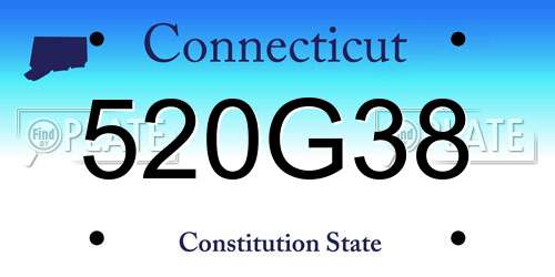 520G38 Connecticut License Plate
