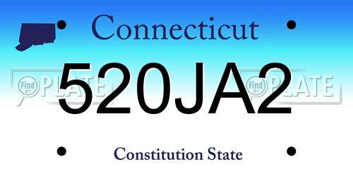 520JA2 Connecticut License Plate