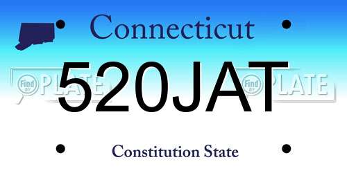 520JAT Connecticut License Plate