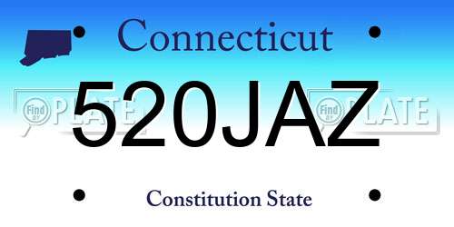 520JAZ Connecticut License Plate