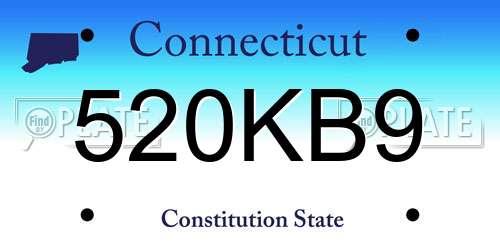 520KB9 Connecticut License Plate