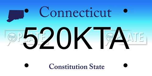 520KTA Connecticut License Plate