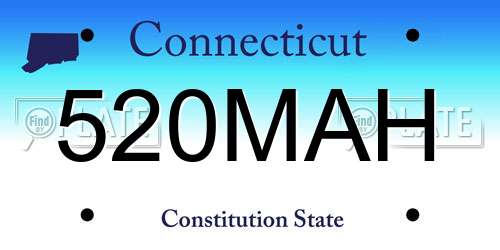 520MAH Connecticut License Plate