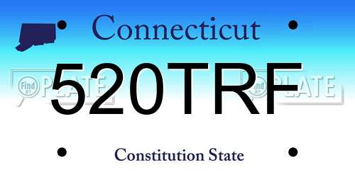 520TRF Connecticut License Plate