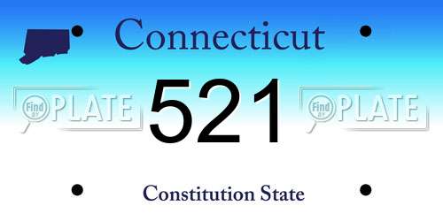 521 Connecticut License Plate