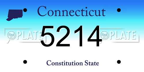 5214 Connecticut License Plate