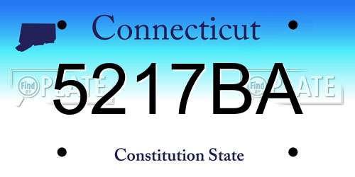 5217BA Connecticut License Plate