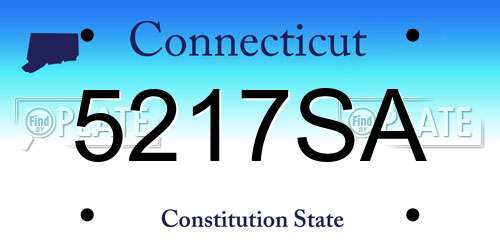 5217SA Connecticut License Plate
