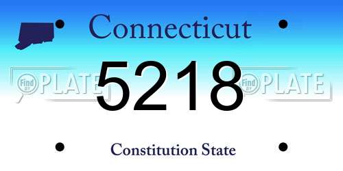 5218 Connecticut License Plate